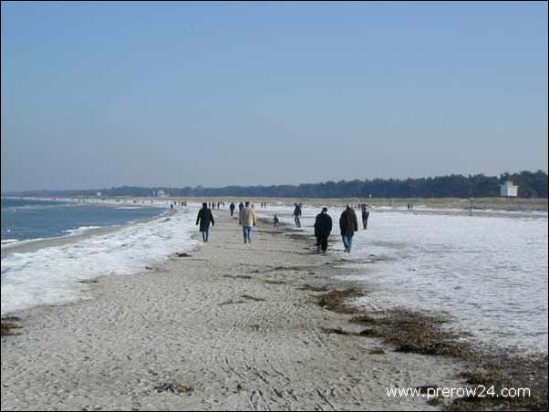 Der Strand vom Ostseebad Prerow im Winter