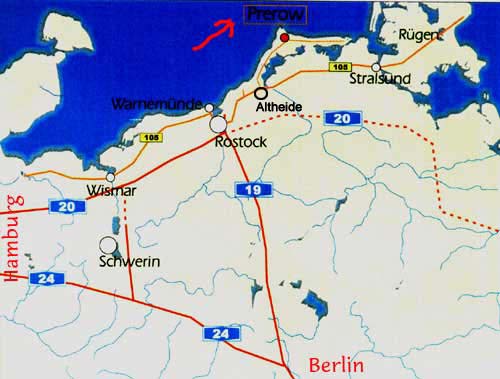 Anreise zum Ferienhaus und Ferienwohnung in Prerow